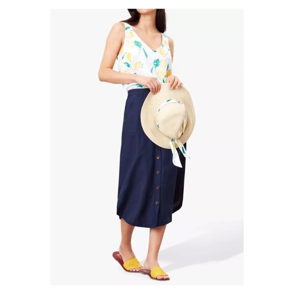 Joules Lemon Tree Print Kyra Tank Blouse Sz.10 NWT - Picture 2 of 15